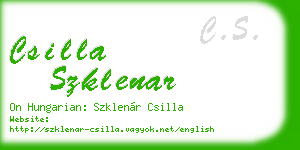 csilla szklenar business card