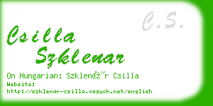 csilla szklenar business card